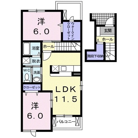 パルテノンＡの物件間取画像